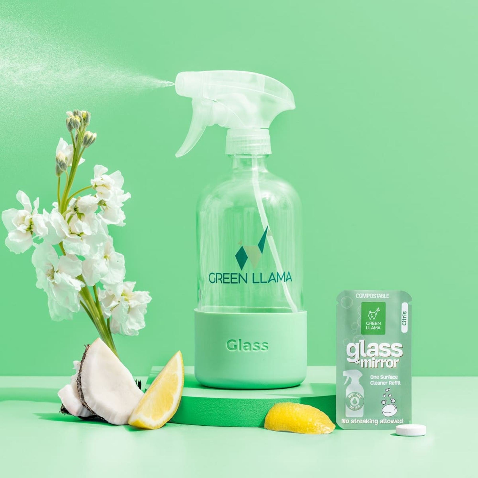 Green Llama Glass and Mirror Cleaning Spray - Thumbnail 4